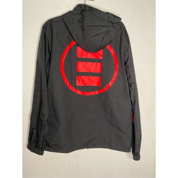 Independent Trading Raincoat Men’s Large Water-resistant Hooded Windbreaker Y2K - Picture 11 of 14